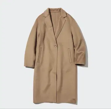 [ 새상품급 ] UNIQLO 더블 페이스 롱 코트 브라운 S