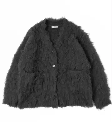 다크 그레이 퍼지 가디건