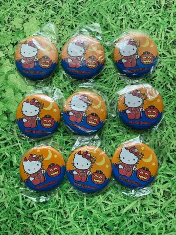 1989 산리오 키티 할로윈 캔 배지 이타백 레트로 미사용
