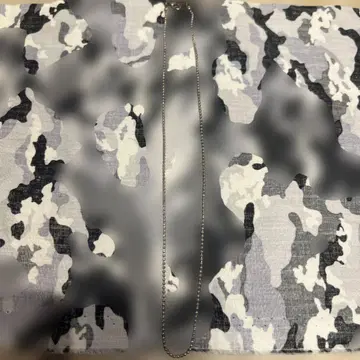 카모 패턴 실버색 목걸이 약 45cm