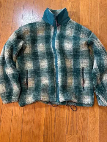 헬리 한센 플리스 자켓 체크 무늬 s