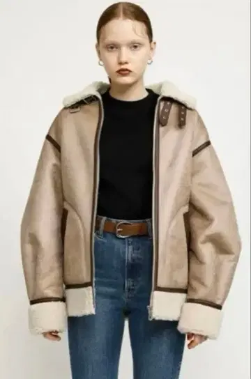 SLY 오버 사이즈 B3 무스탕 자켓 아우터