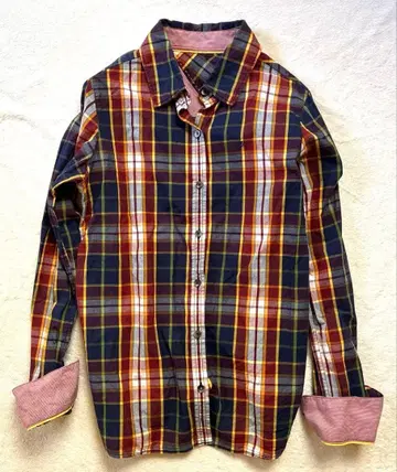 타미힐피거 Tommy Hilfiger 체크 무늬 긴팔 셔츠 면 100%