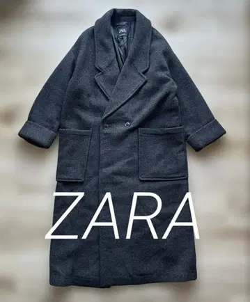 ZARA 울 오버 사이즈 더블 체스터 롱 코트 엑스트라 롱