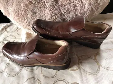 브라운 가죽 슬립온 로퍼 25.5cm