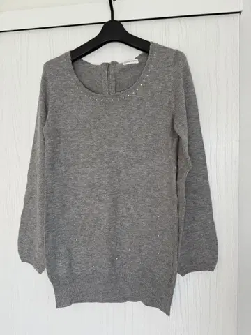 LODISPOTTO 스팽글 장식 그레이 긴팔 니트