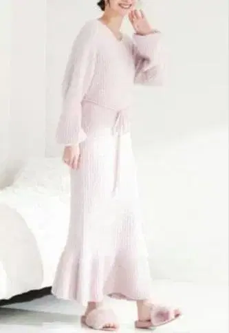 Francfranc 몰 니트 원피스 핑크 컬러