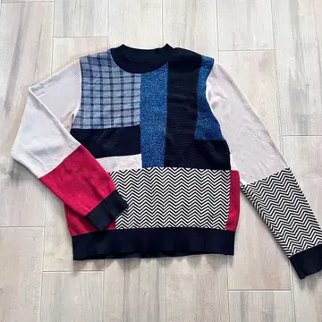 UNITED TOKYO 블록 컬러 니트