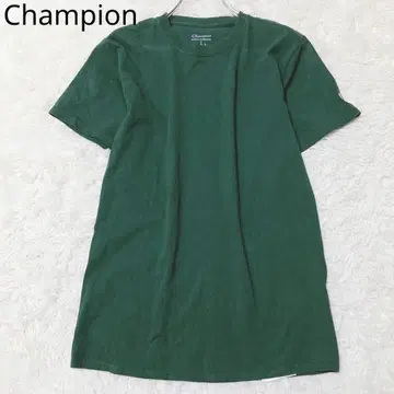 챔피온 로고T셔츠 면100% 캐주얼 그린 캐주얼 S