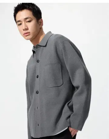 유니클로 밀라노 리브 셔츠 가디건