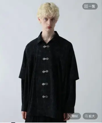 완판템 [ HARE ] YOSE 레이어드 메탈 버튼 셔츠