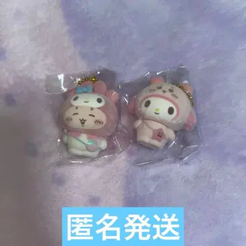 치이카와 산리오 시크릿 플로키 마스코트 참 헌책방 2개 세트