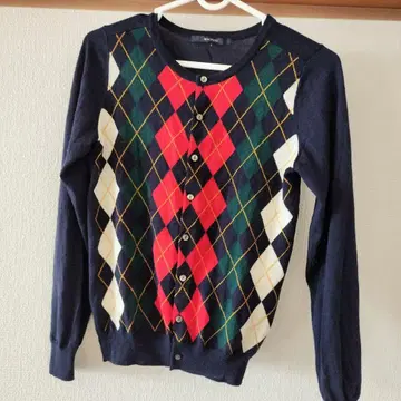 새상품급 TOMORROWLAND 아가일 무늬 가디건 사이즈 1