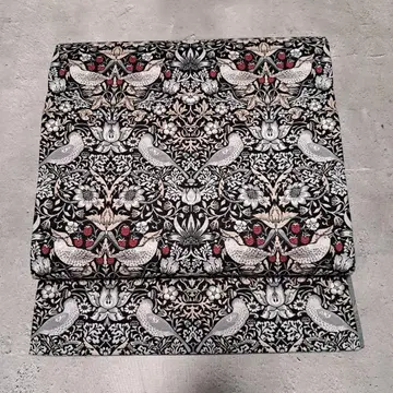 열린 나고야 오비 윌리엄 모리스 딸기 도둑 모노톤 x 아네모네 리버서블