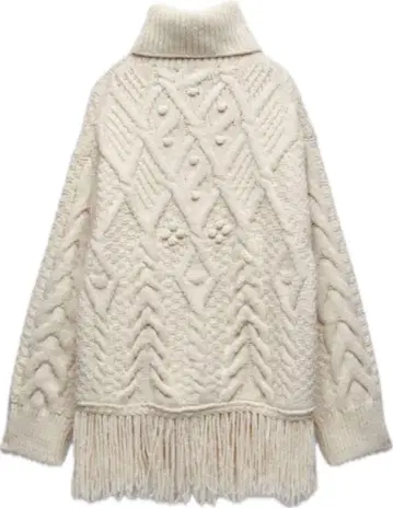 ZARA 자라 프린지 니트 스웨터