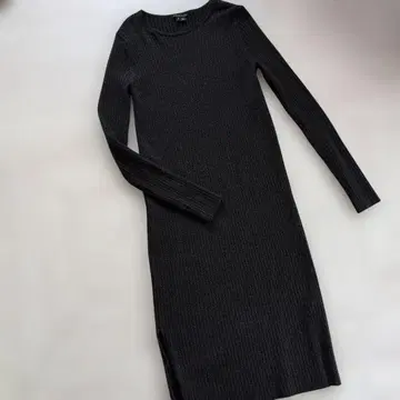 theory 다크 그레이 리브 원피스