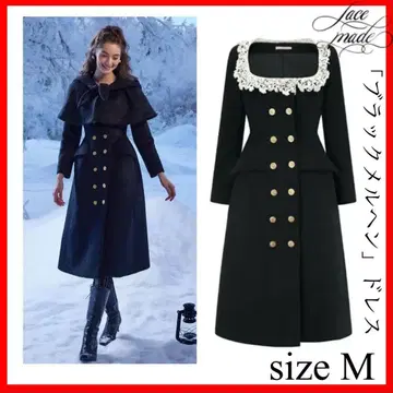 Lacemade 블랙 메르헨 롱 코트