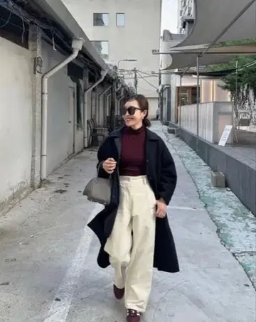 YONFA 터틀넥 L/S 티 버건디