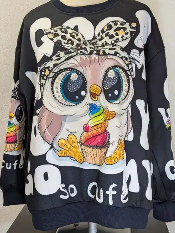 택 포함 새상품 올빼미 아이스크림 비쥬 맨투맨