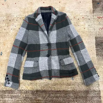 요시에 이나바 자켓 크리스마스 컬러 레드 그린 체크