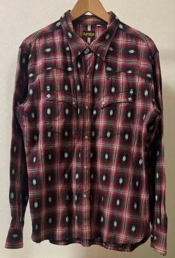 THE FLAT HEAD 플랫 헤드 네이티브 패턴 긴팔 셔츠