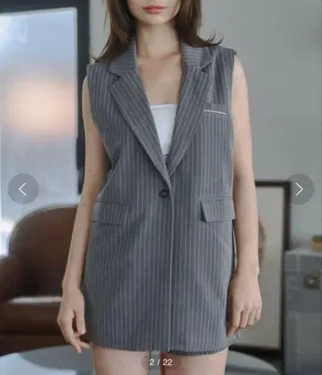 JUST A NOON 오버 사이즈 테일러드 베스트 나카마치 아야