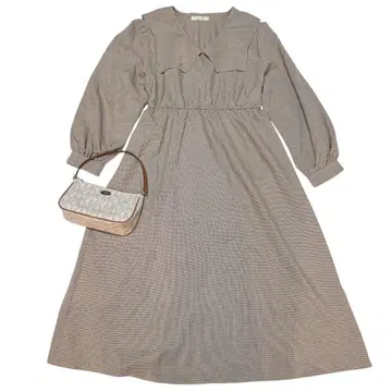 mouth valley 셔츠 원피스 셔츠 빅 칼라 원피스 3L