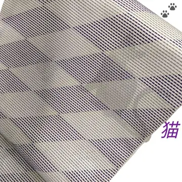 고양이 발자국 교토 후쿠로 오비 자수풍 은사 직조 옅은 베이지 #1346