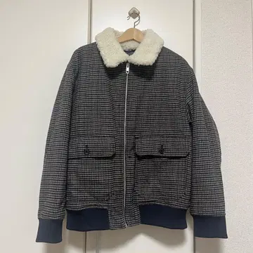 H&M 체크 하운드투스 체크 플리스 집업 자켓