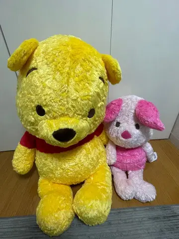 [대형] 푸우 피그렛 봉제 인형 세트 택 포함