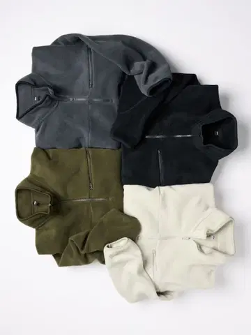 플리스 오버사이즈 하프 지퍼 풀오버