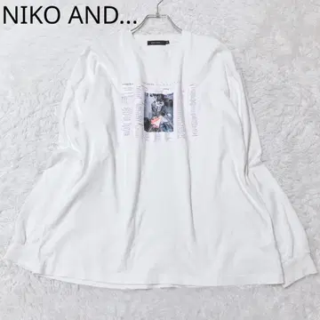 니코앤드 T셔츠 클레이그스리스트 패턴 로고 캐주얼 화이트 사이즈 3