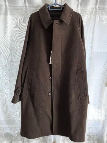 유니클로 싱글 브레스티드 코트 브라운 M 사이즈