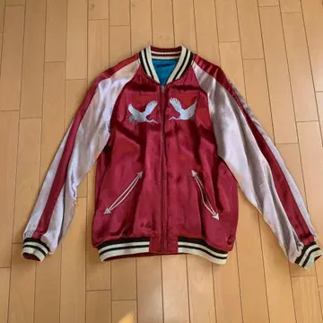 빨간색/실버 스카잔 Japan 자수