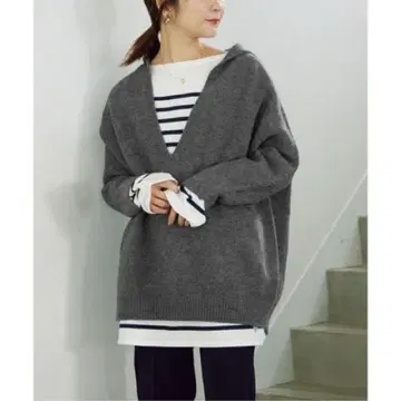 슬로브 이에나 파인 울 스키퍼 풀오버 그레이