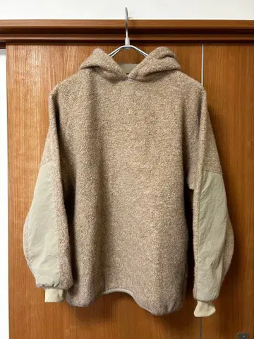 meple 울 후드티 베이지 M 사이즈