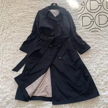 두클라쎄 윈드 브레이크 그로그랭 트렌치코트 블랙 코팅