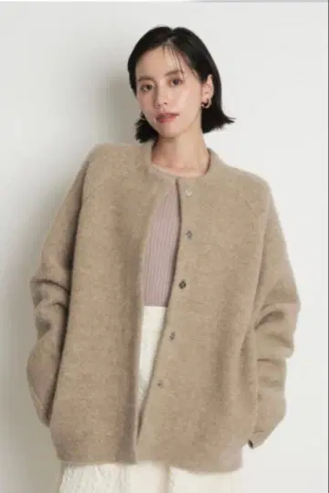 CADUNE 카듀네 복슬복슬 가디건 베이지 36