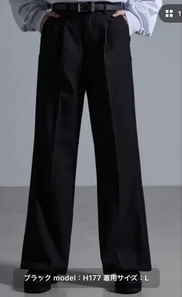 드레이프 와이드 플레어 슬랙스