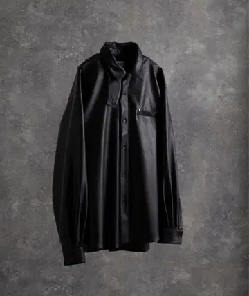 밀리터리 멀티 웨이 셔츠 블루종 가죽