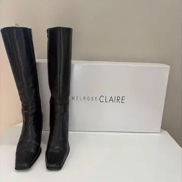 MELROSE 소가죽 롱 부츠 블랙 L 사이즈