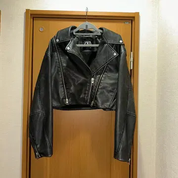 ZARA 그레이 라이더 자켓 크롭