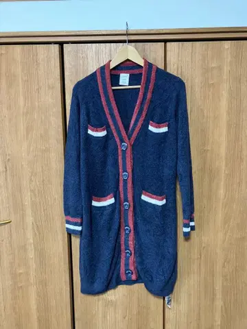 gelato pique 네이비와 빨간색 스트라이프 가디건 귀여운