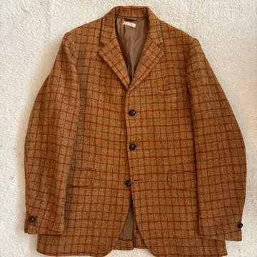 60s 해리스 트위드 테일러드 자켓 잉글랜드제 브라운 체크