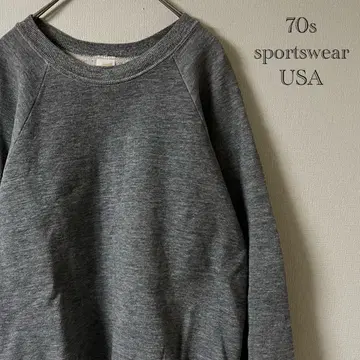 70s sportswear/플레인 맨투맨/S/그레이/USA제