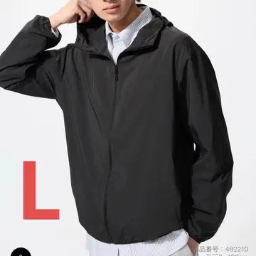 유니클로 포켓터블 UV컷 후드티 NANODESIGN L 블랙