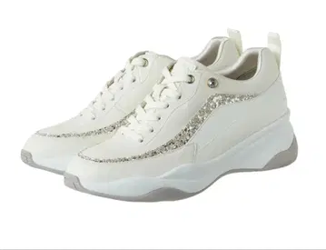 다이애나 화이트 스팽글 통굽 스니커즈 25.5