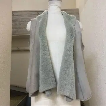 소브 베스트 그레이 색상 Sov. 스웨이드 터치 인조 모피