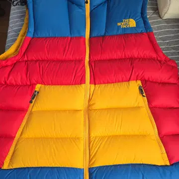 THE NORTH FACE 다운 베스트 파랑/빨간색/노랑