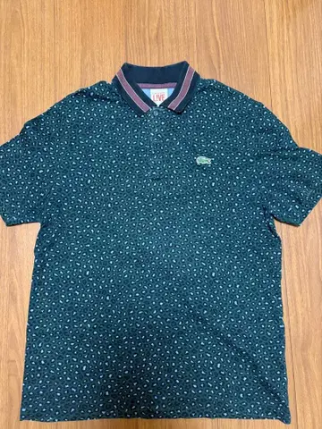 LACOSTE LIVE 레오파드 무늬 피케 셔츠